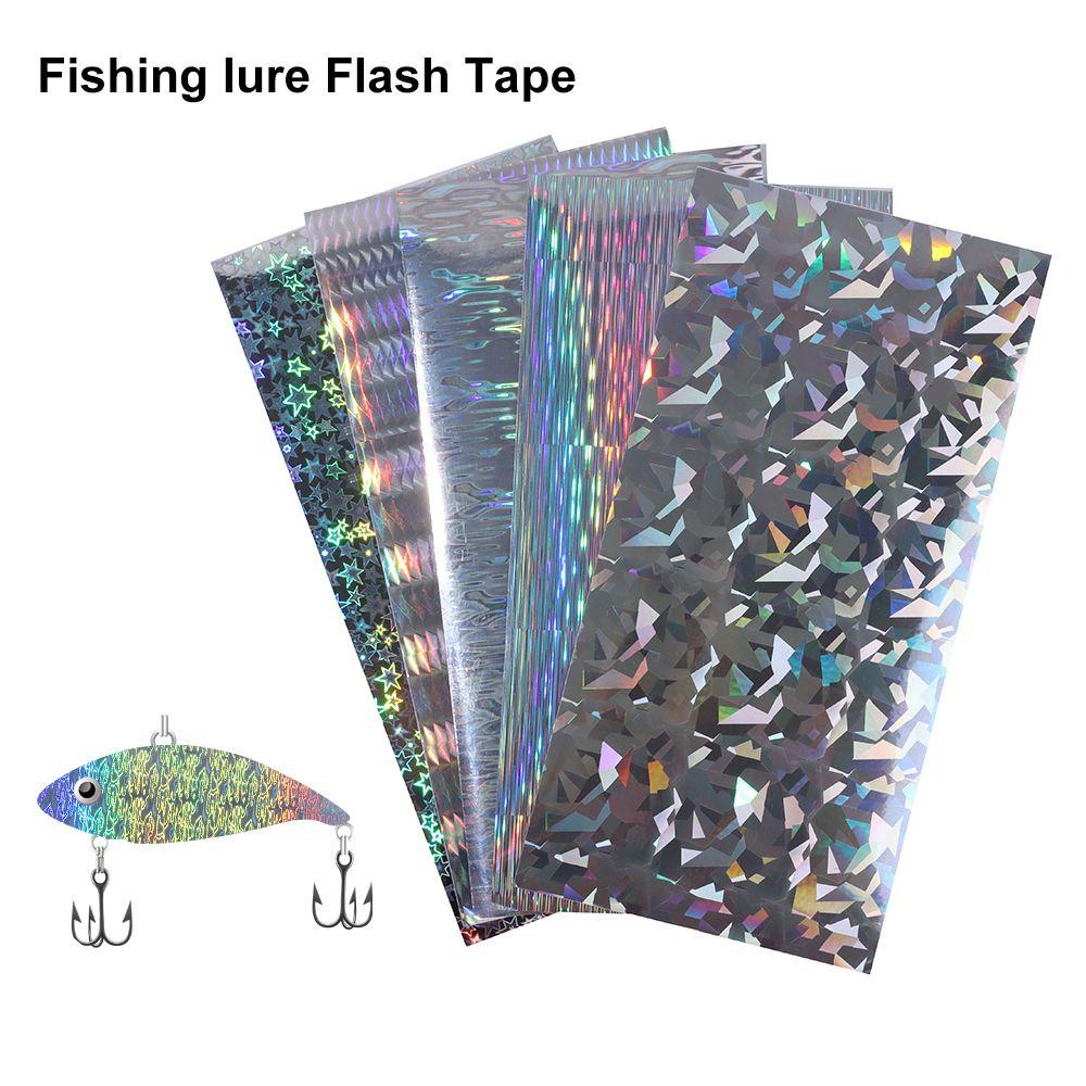 TOP Umpan Pancing Flash Tape Tahan Lama 20*10cm Umpan Keras Metal Film Perekat Hologram