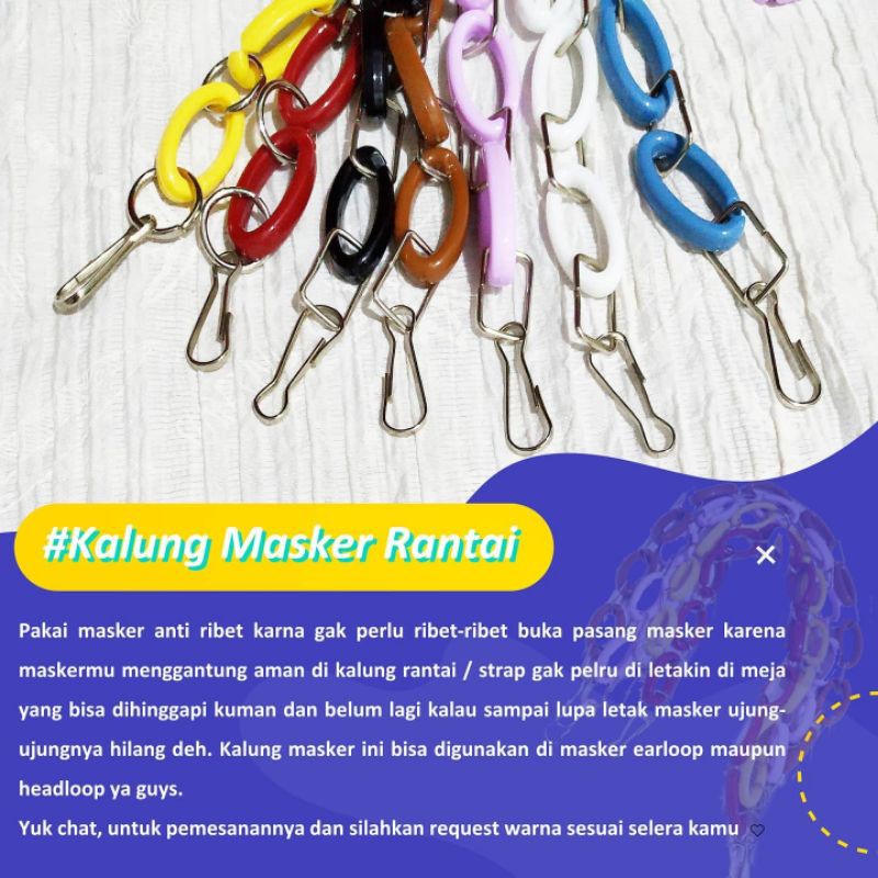 KalungMaskerStrapMaskerKonektorMaskerRantai
