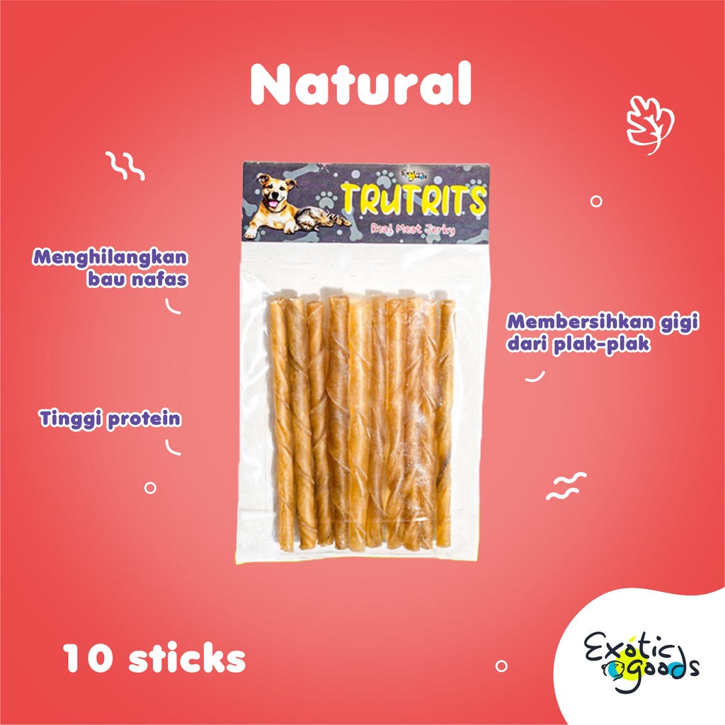 TWIST STICK ANJING RAWHIDE TULANG ANJING TULANG GIGIT ANJING SNACK ANJING DENTAL CLEAN TREAT