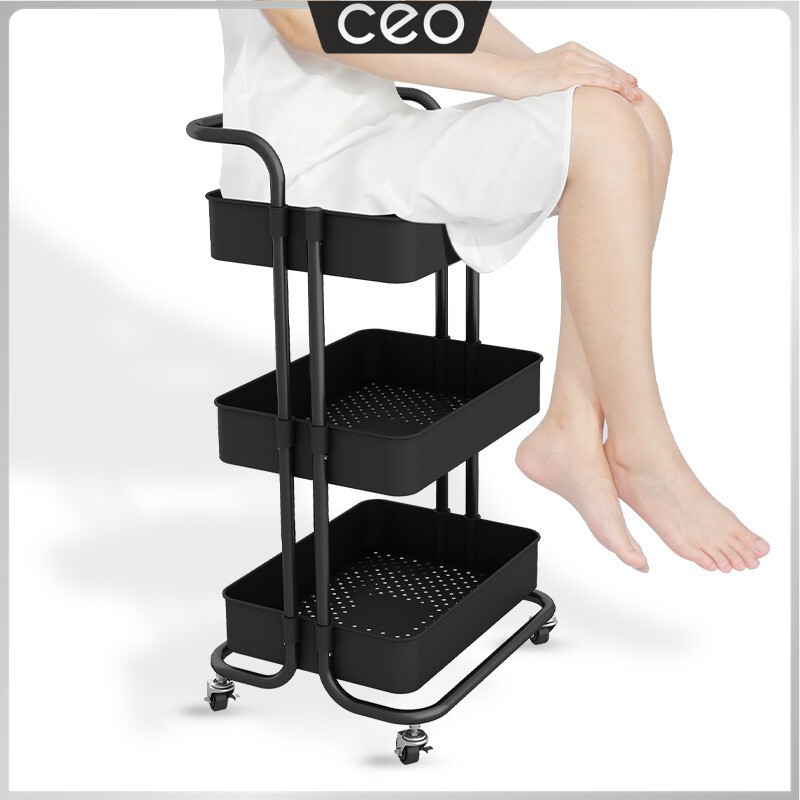 CEO Rak Dorong Serbaguna Rak Dorong 3 Susun Troli Dapur Troli Kamar