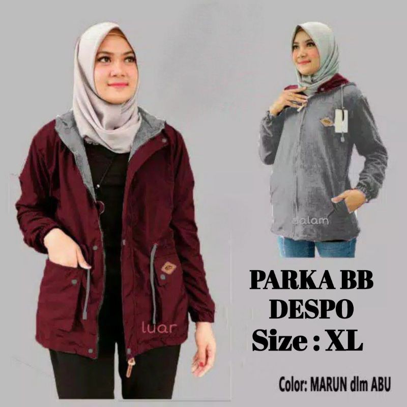 Jaket Parka Cewek Size L XL XXL