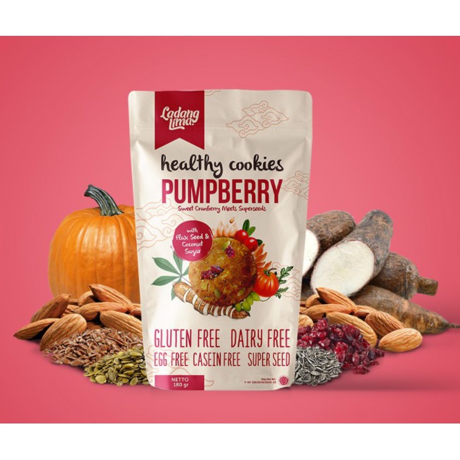 

Ladang Lima | Pumpberry Cookies 180 Gram | Gluten Free