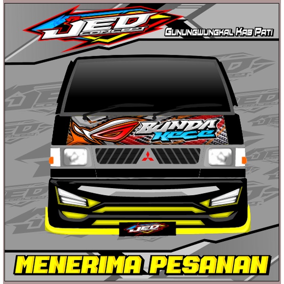 decal kabin l300 / stiker kabin l300 block bunda kece