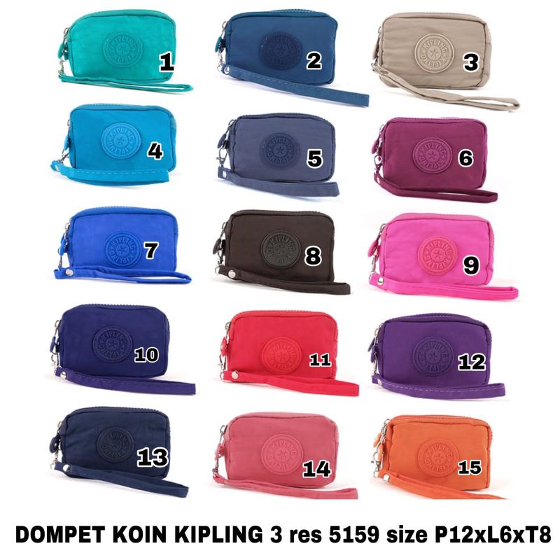 DOMPET KOIN KIPLING MINI 3 RUANG  IMPORT SUPER / DOMPET IMPORT 3 RUANG MINI