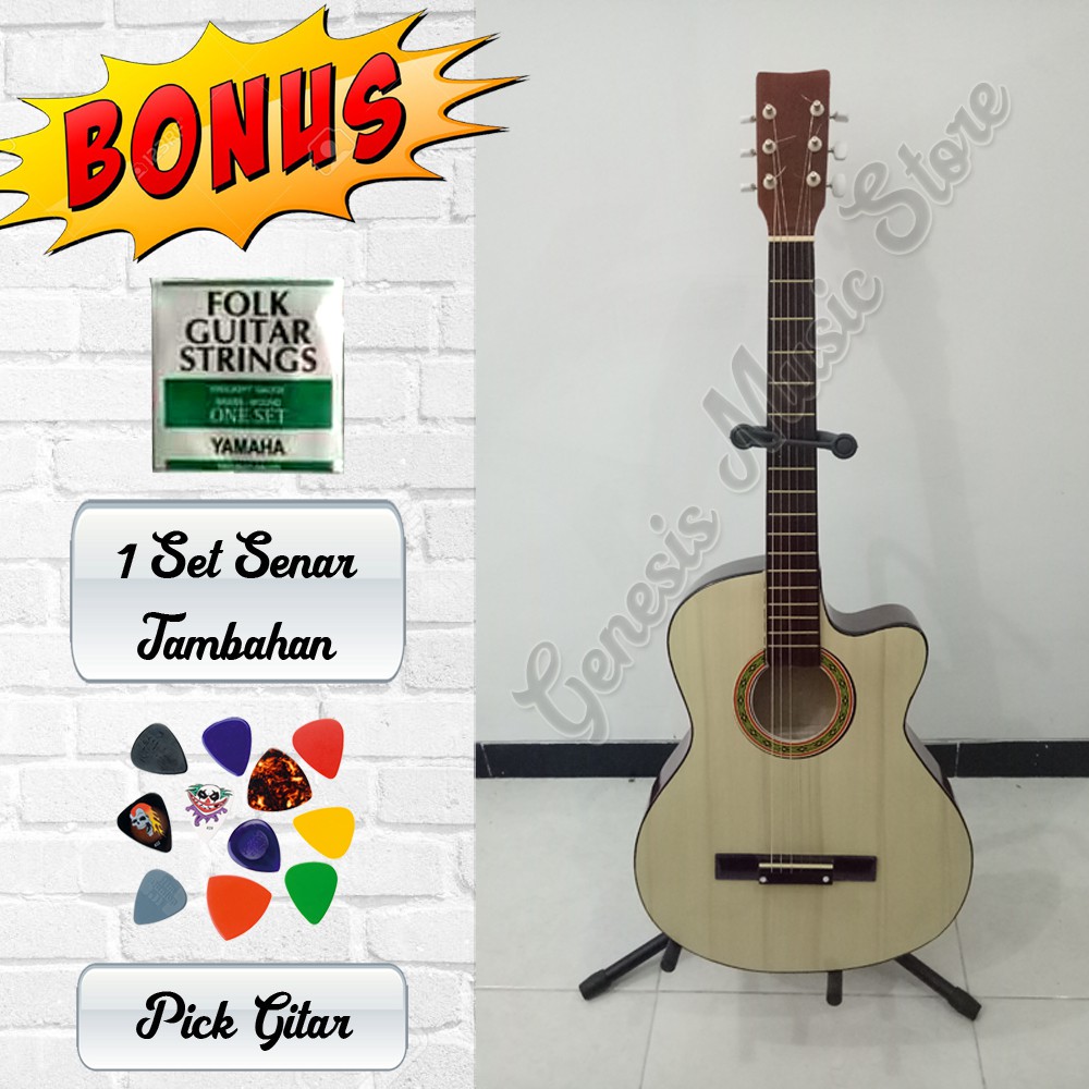 Gitar Akustik Custom Yamaha Pemula Murah Kualitas Bagus Senar String Shopee Indonesia
