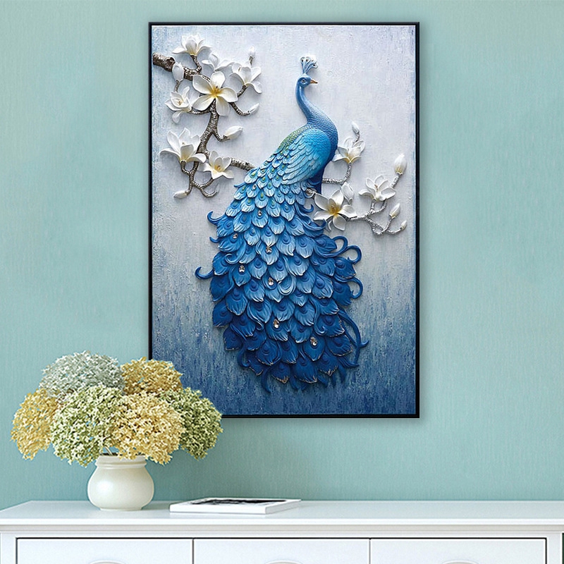 Diy Lukisan Diamond 5d Dengan Gambar Binatang Burung Merak Untuk