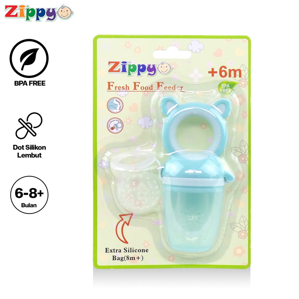 Zippy Dot / Empeng Buah Bayi Silikon Fresh Food Feeder Extra Dot Silikon Buah BPA Free ZIP-OK-599-Biru
