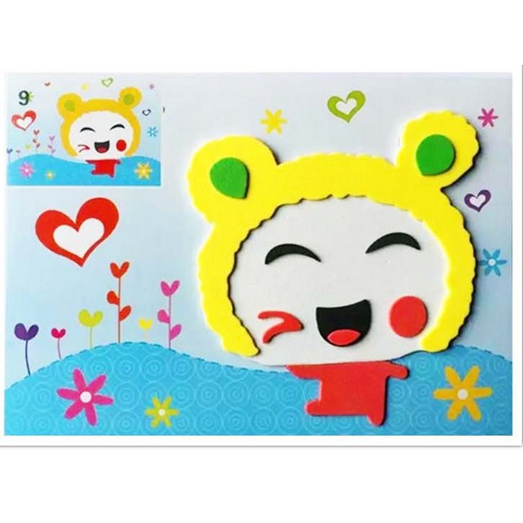 SMALL DIY EVA STICKER - Ukuran 17.5x12.5cm art n craft