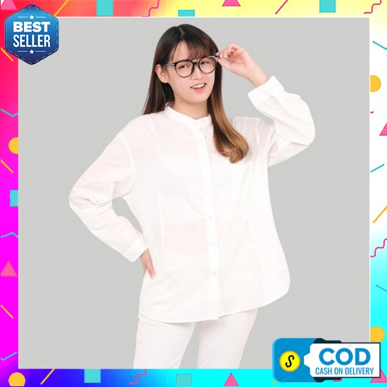 Kemeja Wanita 2021 2022 Original Murah Import Terbaru Kekinian Premium Monellina 50157 Baju Kemeja A