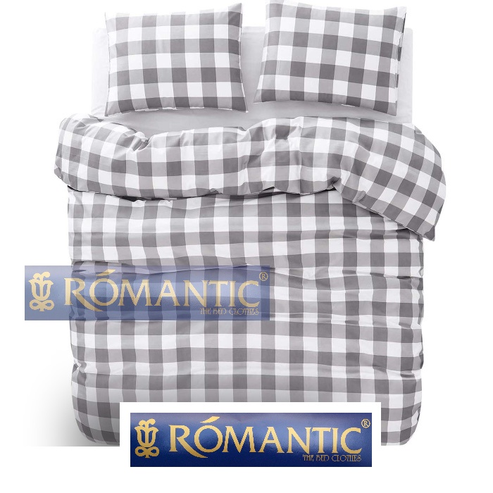 Sprei Kotak Abu Gingham by Romantic katun jepang aesthetic korea aetetic