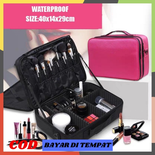 COD Termurah Tas Kosmetik Beautycase Kotak Kosmetik Tempat Makeup 40x14x29 T4570