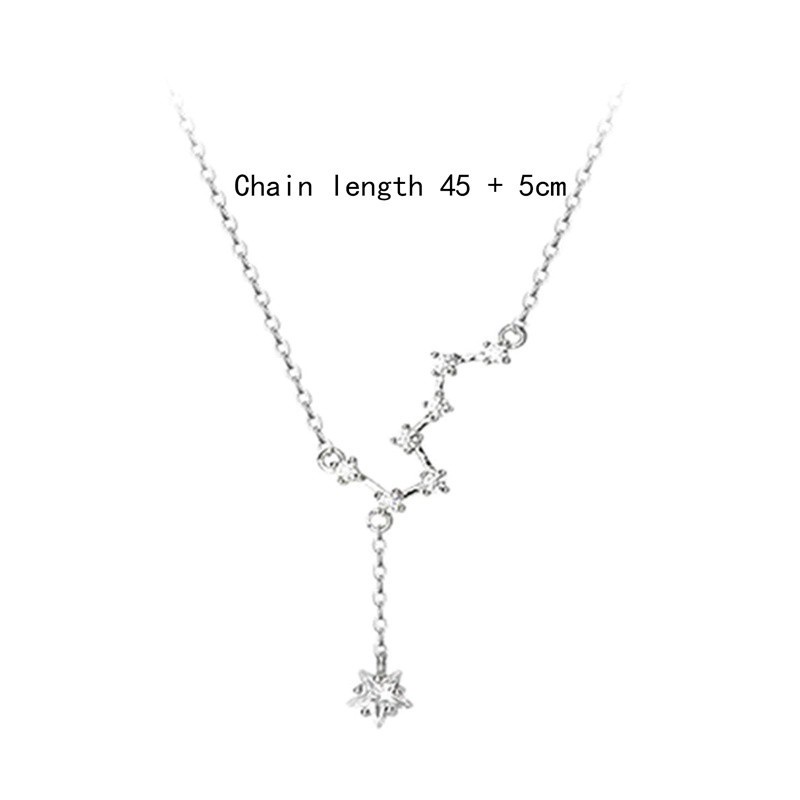 925 Sterling Silver Link Chain Tassel Star Pendent Necklace For Women Girls Wedding Party Jewelry