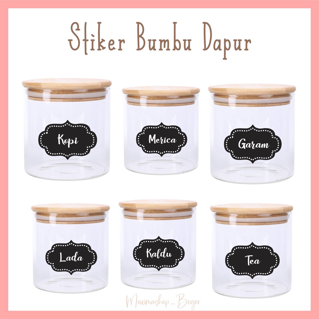 

Stiker Bumbu Dapur Waterproof Label Bumbu Satuan