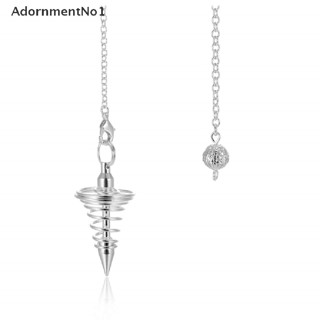 (AdornmentNo1) Pendulum Bentuk Piramida Bahan Metal Untuk Dowsing