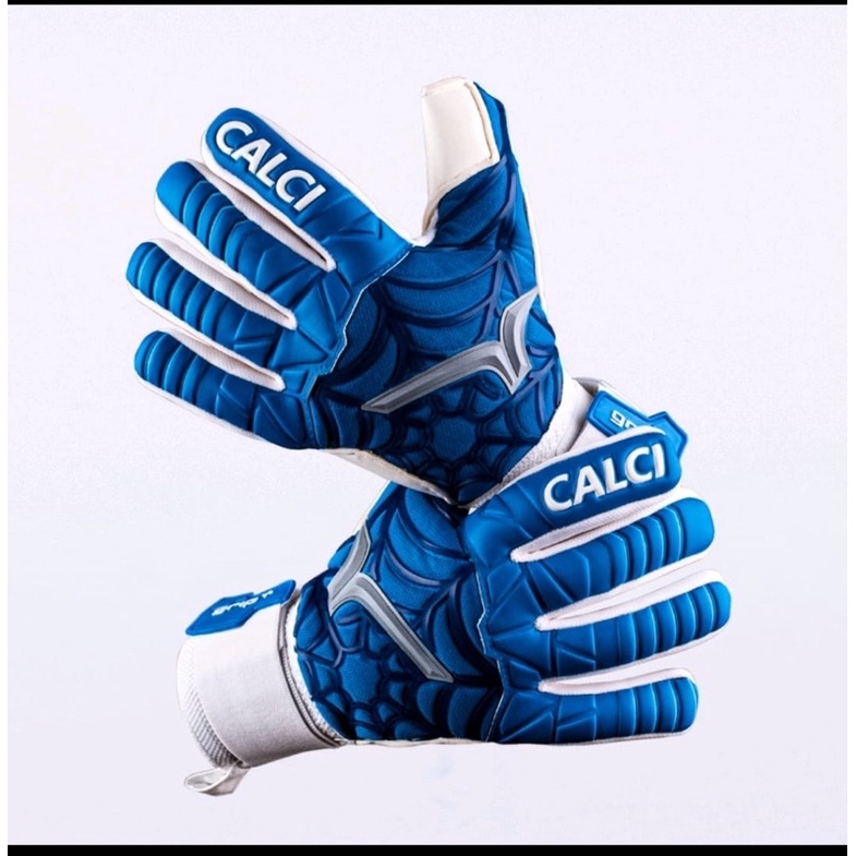 SARUNG TANGAN KIPER CALCI ILLUSTRO ORB PUTIH BIRU ORIGINAL