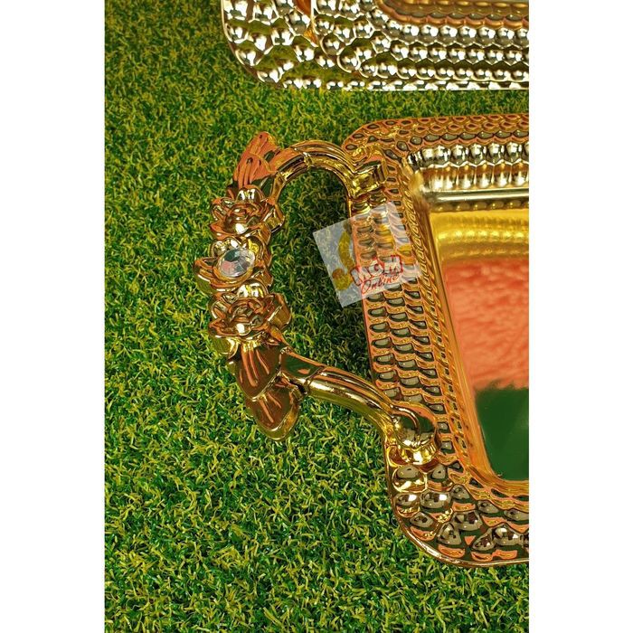 PREMIUM Nampan emas set3 nampan GOLD NAMPAN ARAB TEBAL DIAMOND 2208
