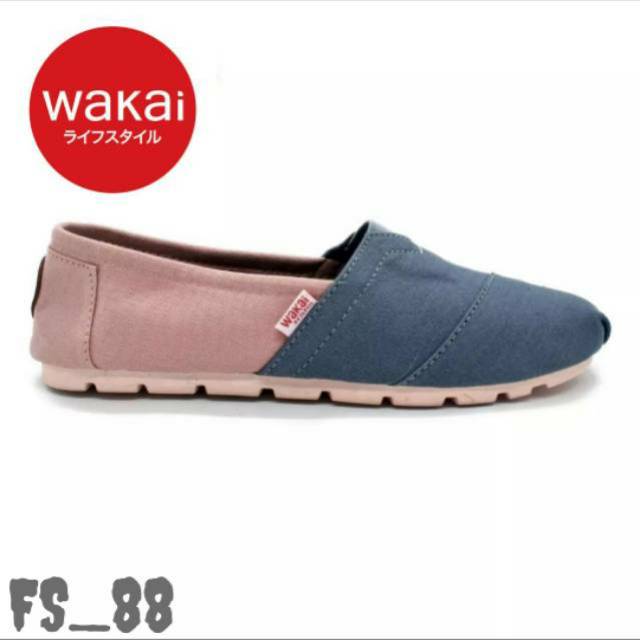 Slip On Terpopuler WK Wanita abu peach