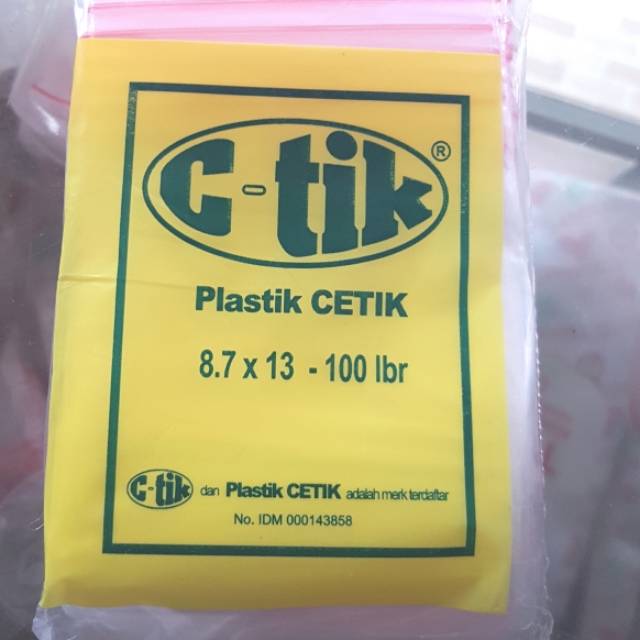 Plastik Klip C-tik 8,7x13 / Cetik Uk 8,7 x 13 Grosir Ecer