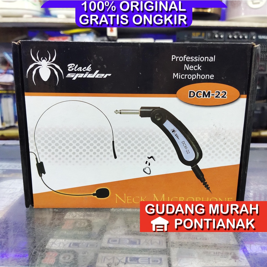 MIC BLACK SPIDER DCM22 MICROPHONE BLACKSPIDER DCM 22 BANDO HEADSET ORI