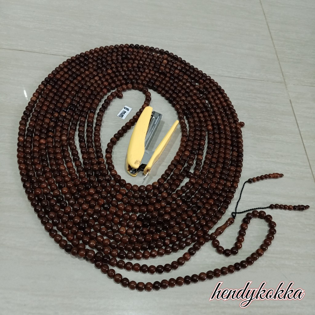 Tasbih 1000 kokka kaukah bulat 8,5 coklat