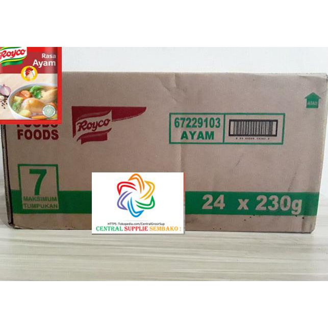 

COD ROYCO RASA AYAM BUMBU PENYEDAP 230GRAM /24 PCS /1 KARTON BUMBU & BAHAN MASAKAN MAKANAN & MINUMAN