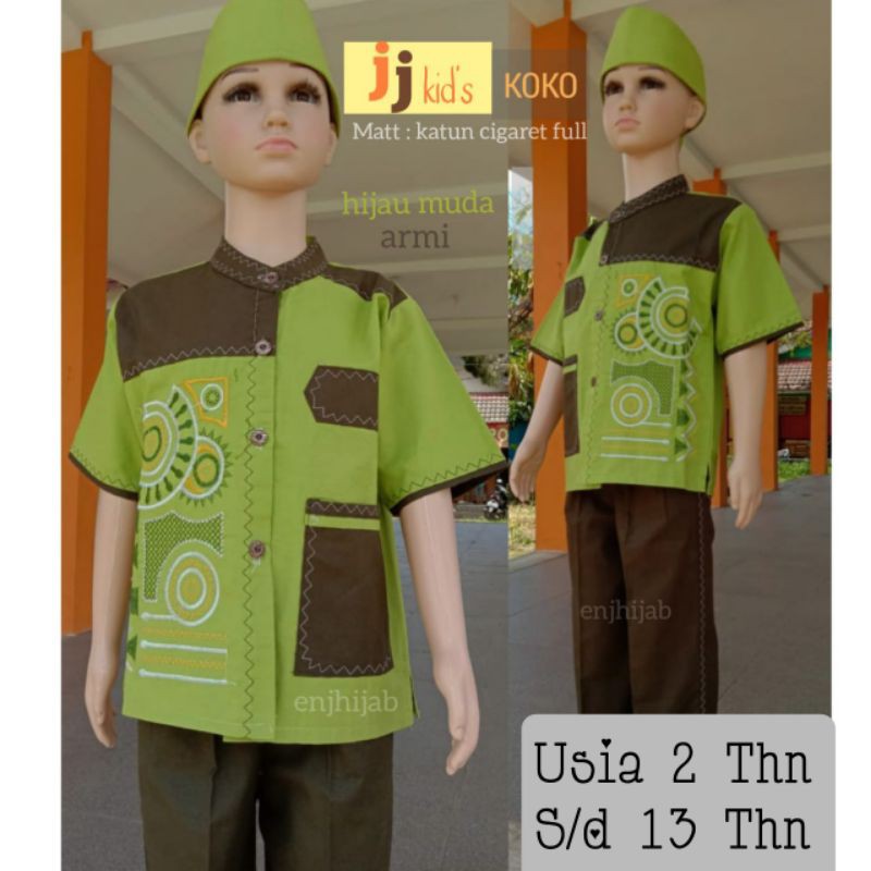 TERBARU SETELAN BAJU KOKO ANAK BAJU MUSLIM ANAK BAJU TAQWA ANAK SETELAN KOKO ANAK JJ KID'S