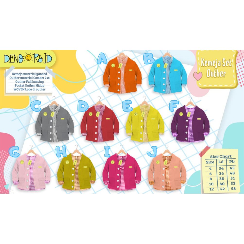 Kemeja Set Outer Anak Dendora.id