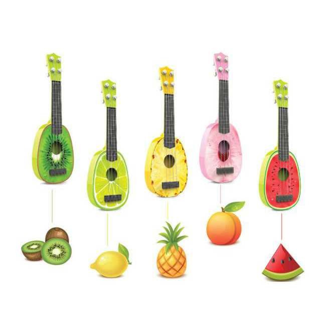 Paling Dicari ! Ukulele Gitar Mainan Gambar Buah-Buahan - AK88