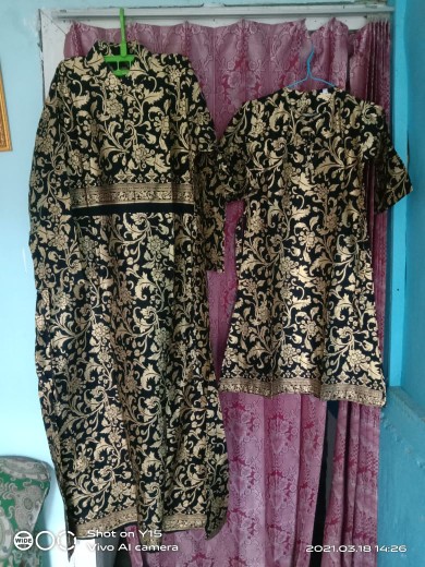 Batik Couple Keluarga Jumbo Sania Ruffle Ori Ndoro Jowi Dnt Prada Bakung