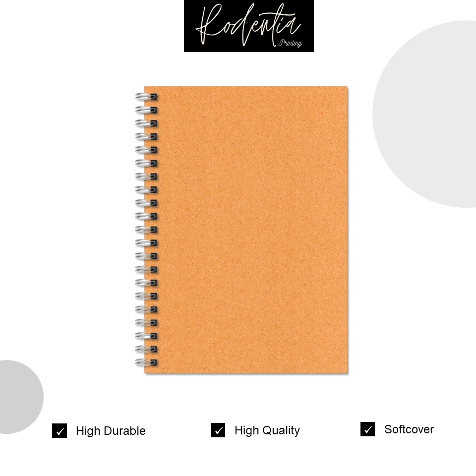 

Buku Catatan Note Books Vintage Rustik Isi 50 100 Lembar Polos Jilid Spiral