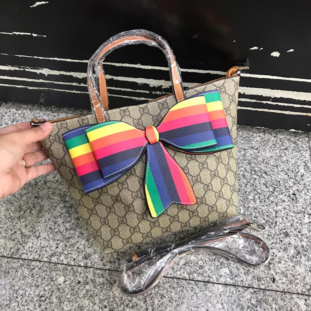 Tas Selempang Gucci GG 3D Print Kids Girls Mini Totebag Import Murah