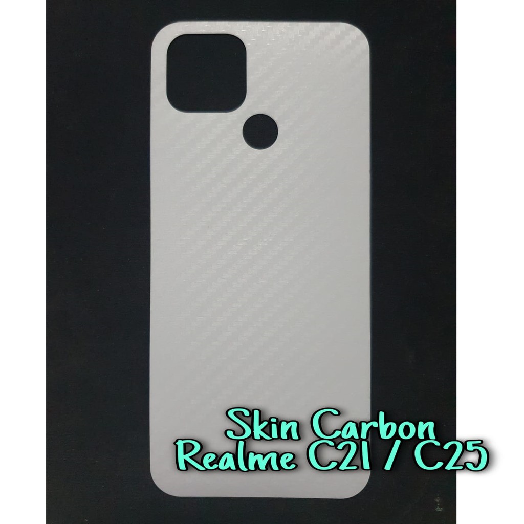 PROMO Skin Carbon Realme C21 / C25 - Terbaru Skin Carbon Handphone Transparant