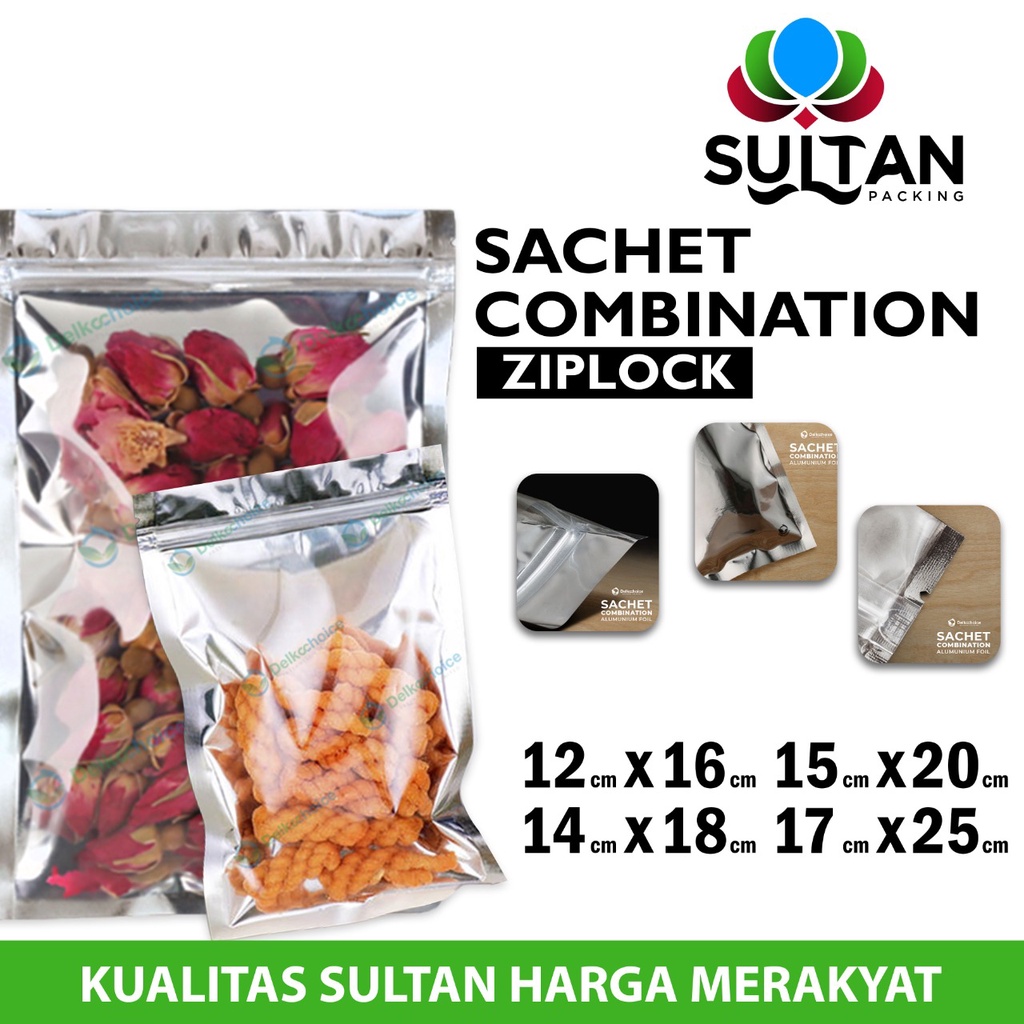 PLASTIK KEMASAN TRANSMETZ ZIPLOCK SACHET  BAG CLEAR METALIZING