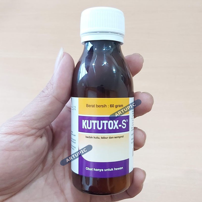 Kututox Spray 60 gram Obat bedak kutu semprot tabur basmi kutu caplak parasit Hewan