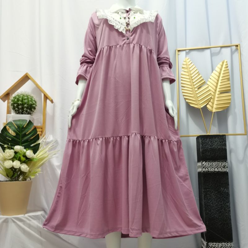 GAMIS VOXY BORDIR KERAH KOREA