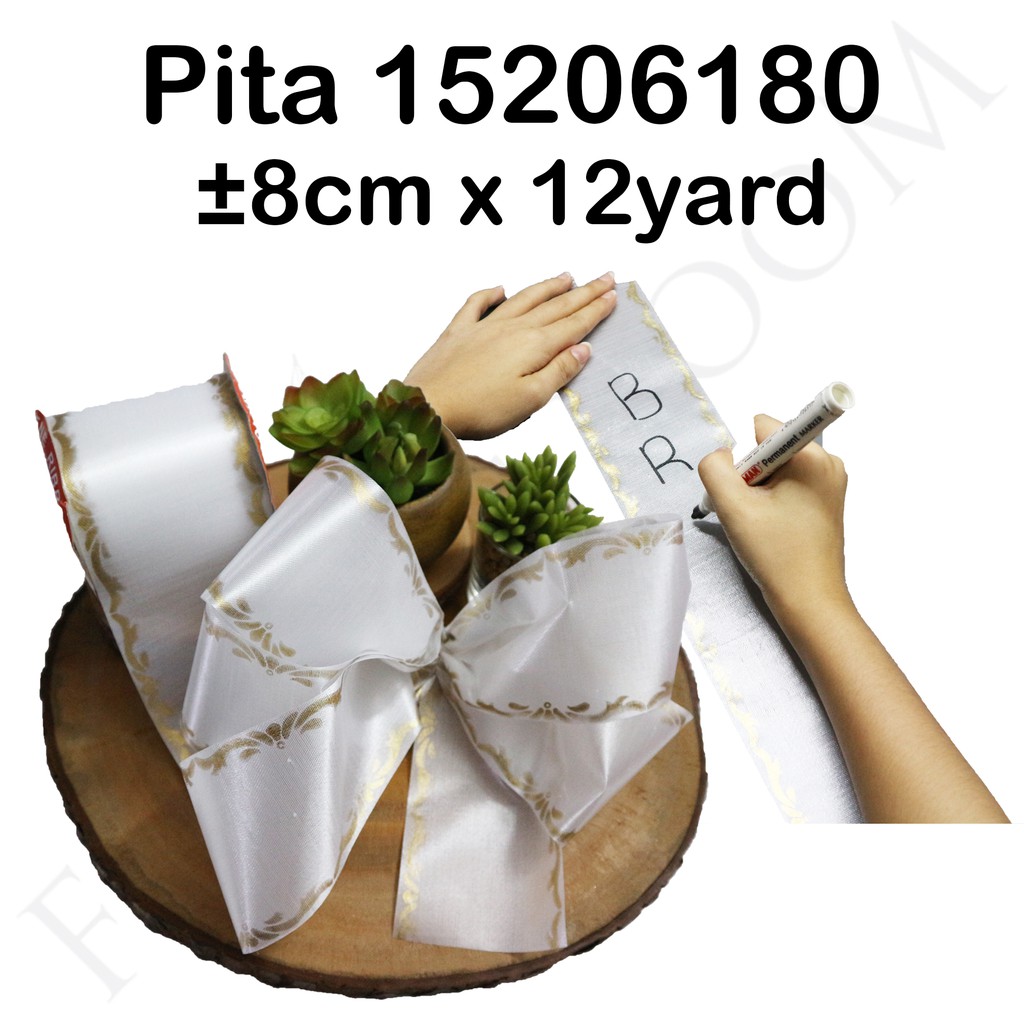 

Pita 15206180 ±8cm x 12yard - Pita Tulis - Pita Kado - Pita Murah - Rose - Bunga