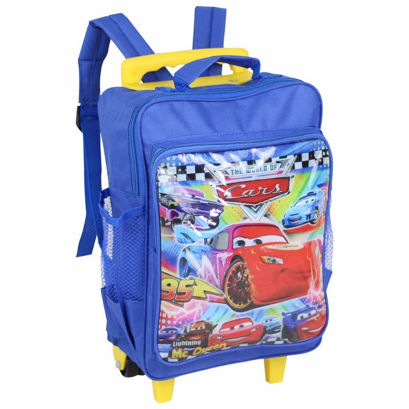 Tas Troley Ransel Anak Cars biru dan merah