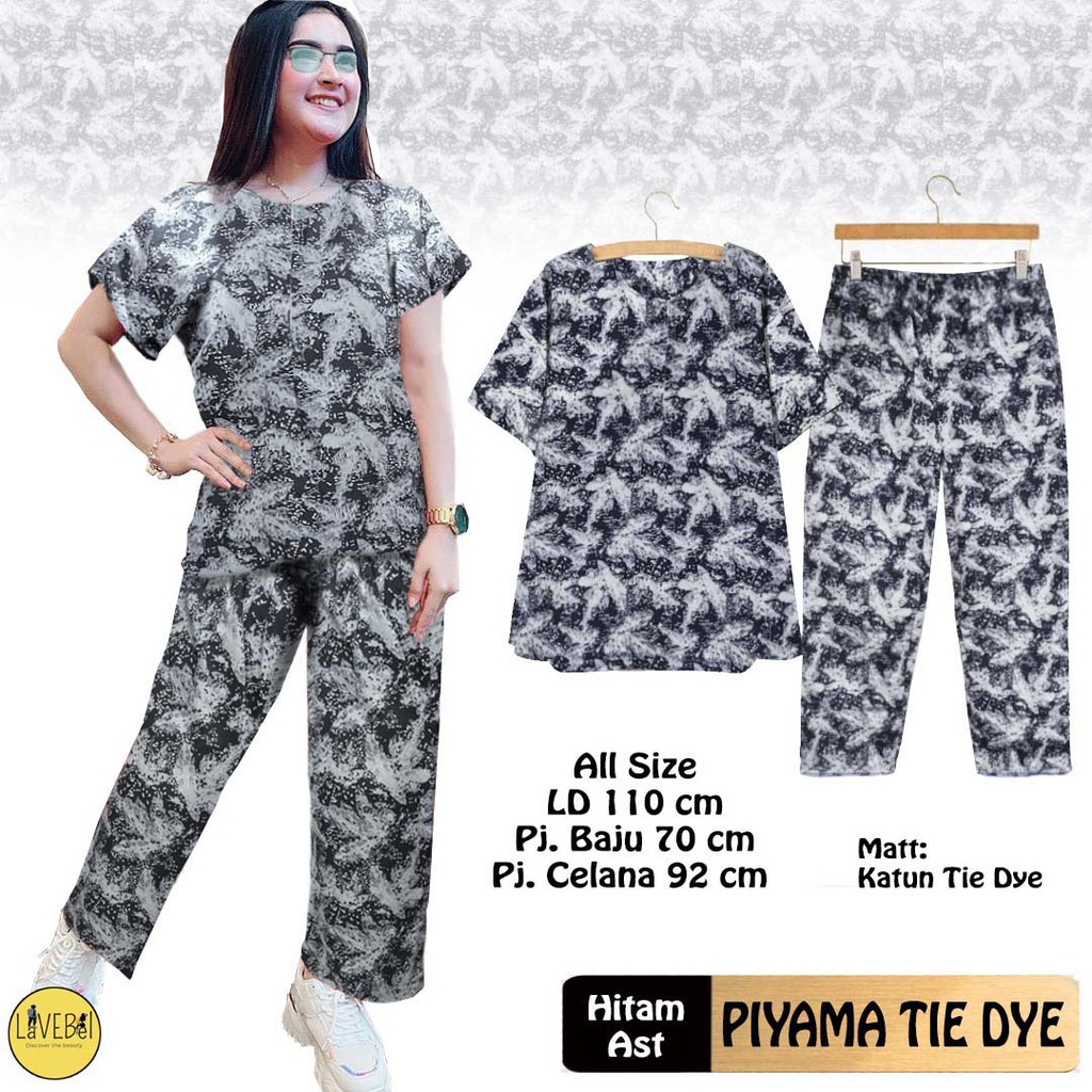 LVB Piyama Wanita TIE DYE / baju tidur wanita / set pajamas wanita / Setelan kasual wanita/21743