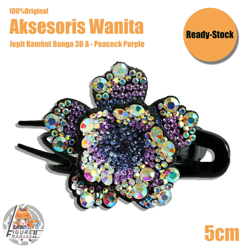 Figure Maniac - Aksesoris Wanita Jepit Rambut Bunga Motif Premium Model A Import