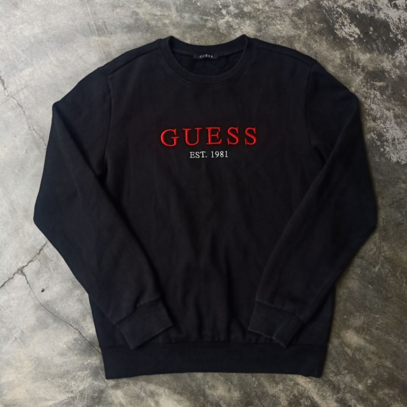 crewneck guess uniqlo oversize fashion pancoat second preloved