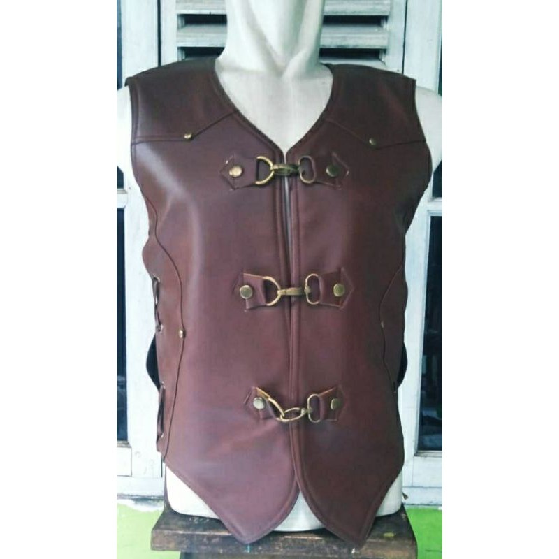 ROMPI KULIT VEST SINTETIS COWBOY STYLE BIKERS TOURING VESPA MOGE RX KING