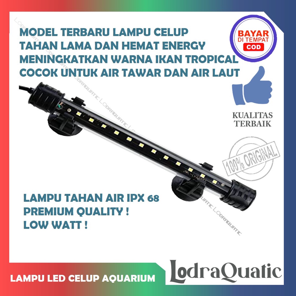 LAMPU LED CELUP AQUARIUM AQUASCAPE T4 UKURAN 20-60CM FREE PACKING BUBBLEWRAP TEBAL (4 LAPIS)