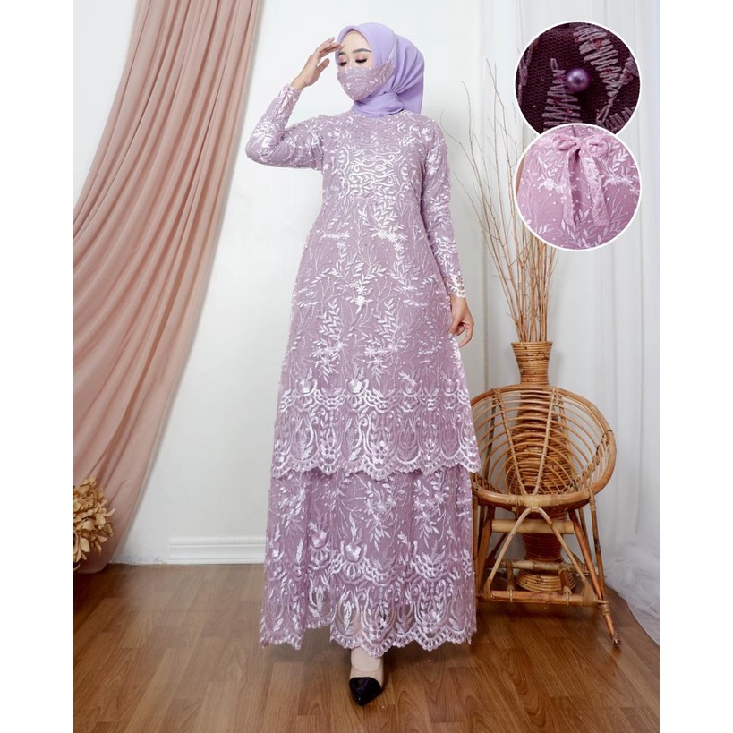 WILI MUSLIM / GAMIS TILE TINGKAT BUSUI NJ / KEBAYA TERBARU 2022 / KEBAYA MODERN / KEBAYA PESTA MEWAH