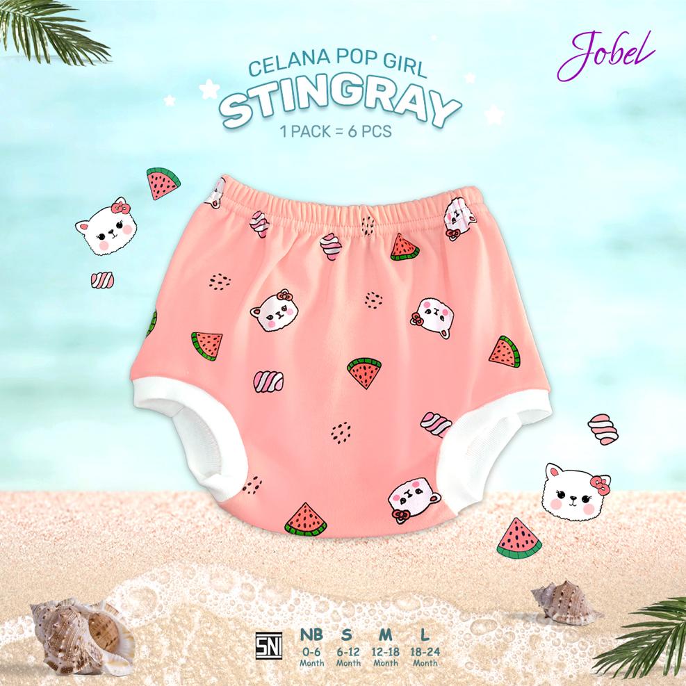 Jobel Celana Pop Stingray 0-24 Bulan - Celana Dalam Anak Isi 6pcs