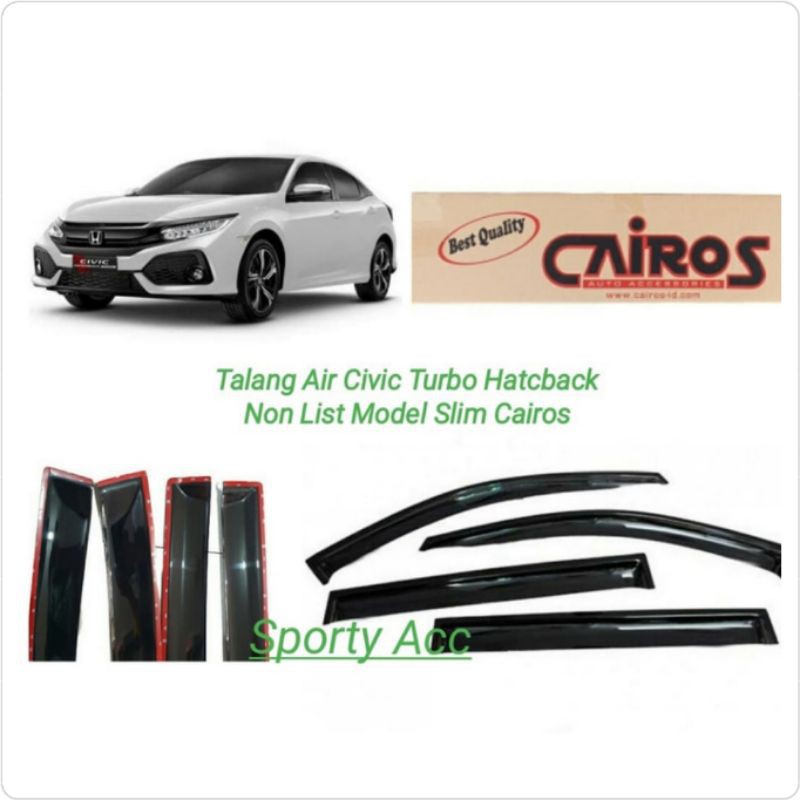 Talang Air Civic Turbo Hatchback Slim Non Lis Crome Merk Cairos