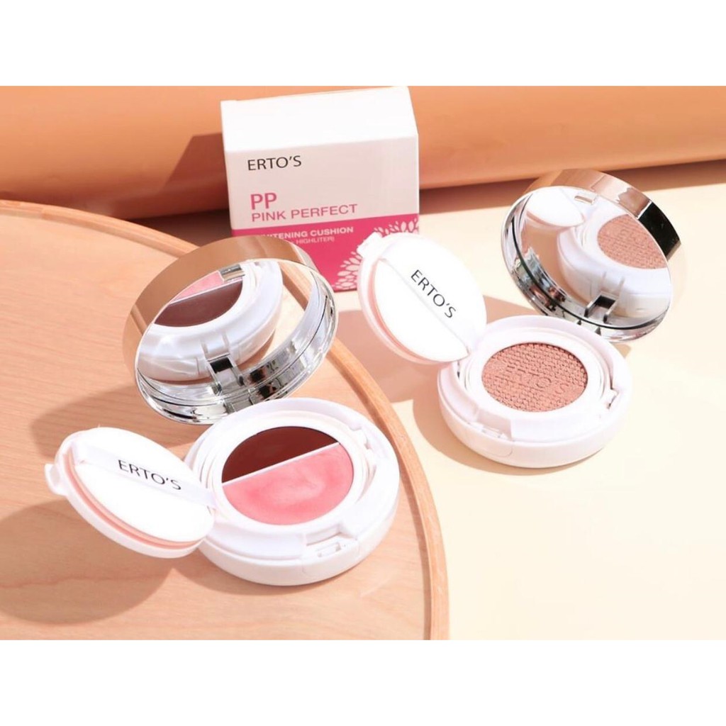 ERTOS PP Pink Perfect Whitening Cushion Shading &amp; Highlighter