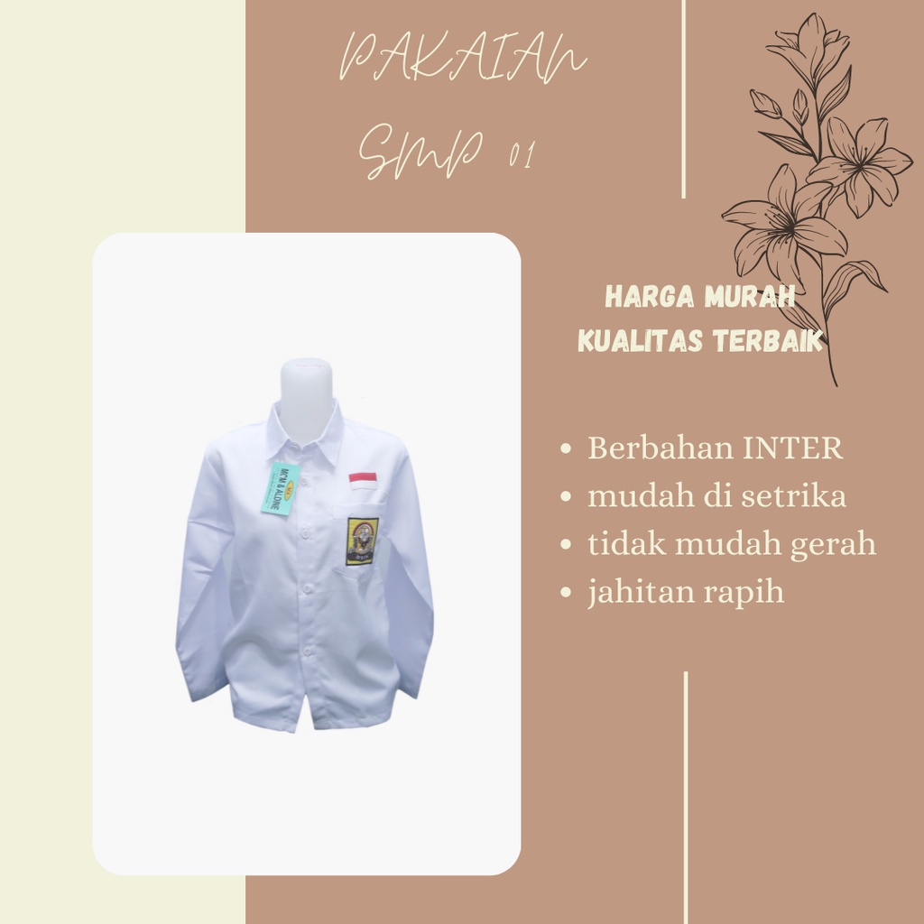 Jual Pakaian Baju Seragam Smp 01 Bahan Intercooler Ukuran Terlengkap