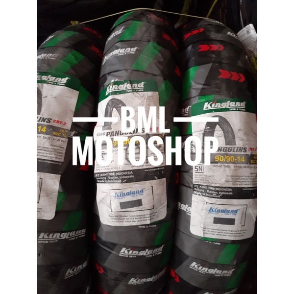 Ban Motor Tubeless Kingland 90/90-14 Pangolins Free Pentil Ban Motor Matic Ring 14 Ban Luar Motor