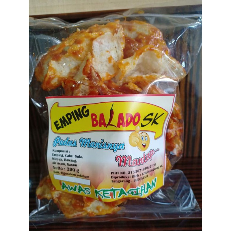 

Emping dan Keripik Balado SK