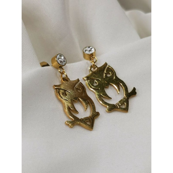 Anting Tusuk Titanium Jurai Wanita Model Owl